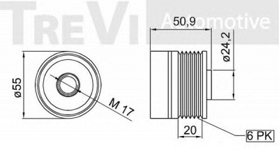 TREVI AUTOMOTIVE ap1176 -  Механизм свободного хода генератора